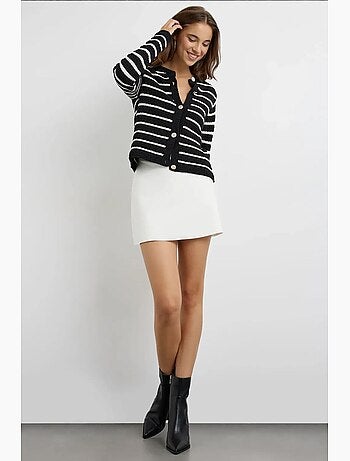 Cardigan rayé boutonné hiccup