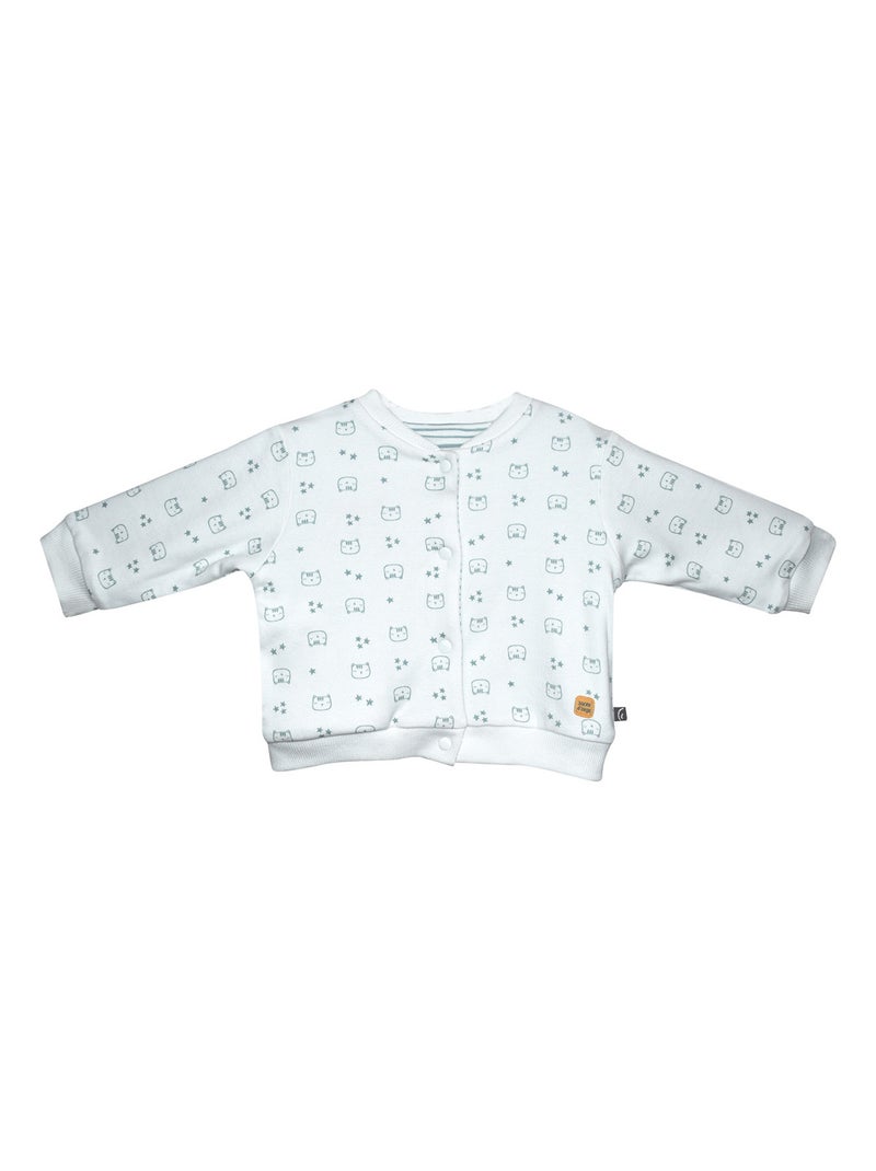 CARDIGAN REVERSIBLE FONDANT Blanc - Kiabi