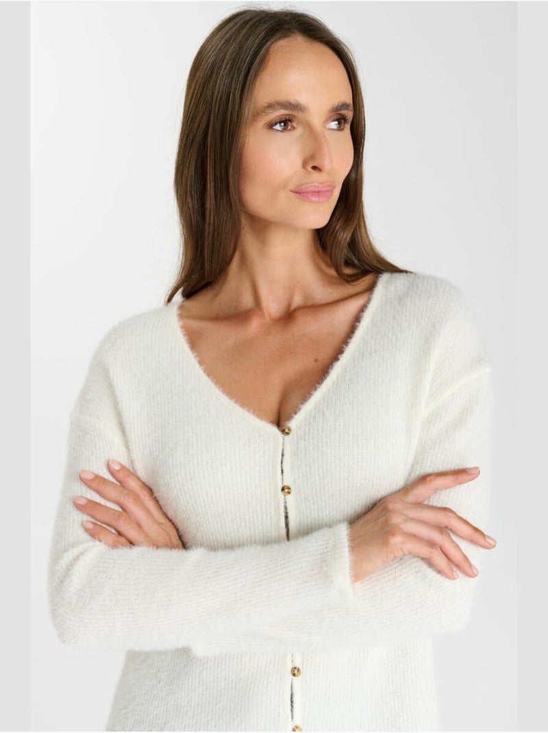 Cardigan RITA 'Le Temps Des Cerises' Blanc - Kiabi