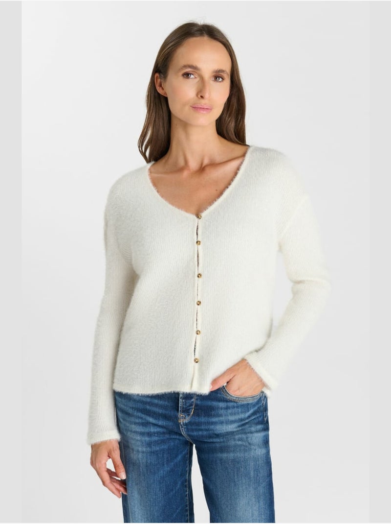 Cardigan RITA 'Le Temps Des Cerises' Blanc - Kiabi
