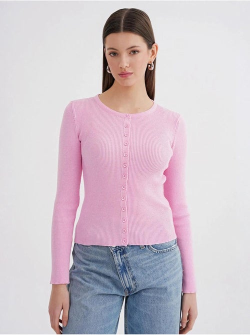 Cardigan slim fit en maille côtelée avec fermeture à boutons mixray - Kiabi Cardigan slim fit en maille côtelée avec fermeture à boutons mixray - Kiabi