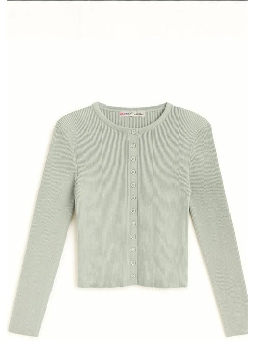 Cardigan slim fit en maille côtelée avec fermeture à boutons mixray - Kiabi Cardigan slim fit en maille côtelée avec fermeture à boutons mixray - Kiabi