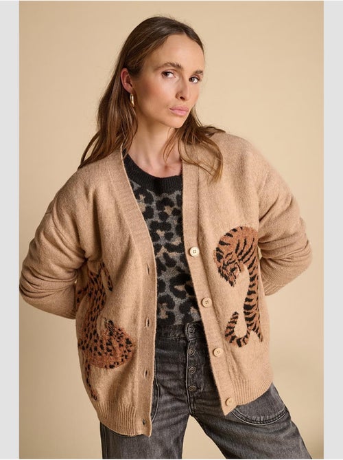 Cardigan tigrea 'le temps des cerises' - Kiabi