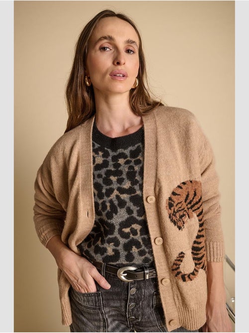 Cardigan tigrea 'le temps des cerises' - Kiabi