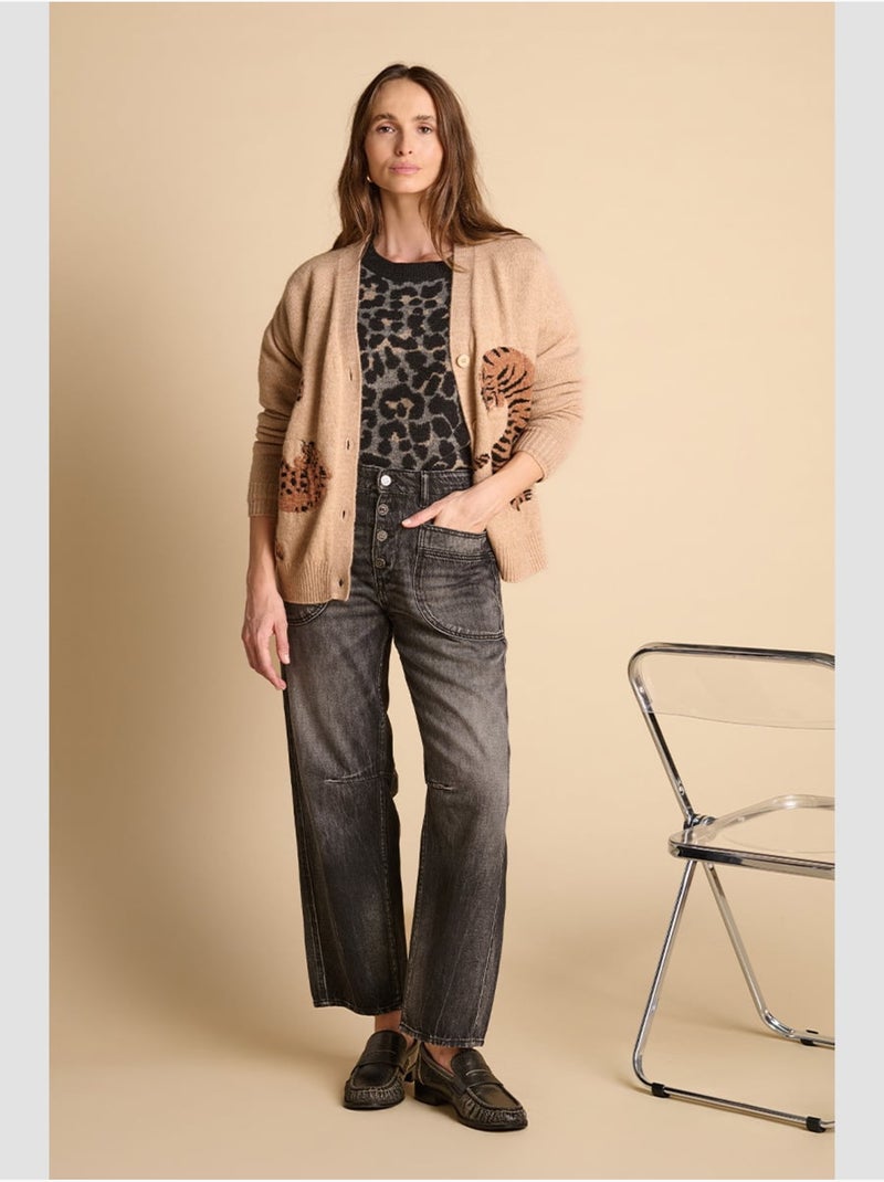 Cardigan tigrea 'le temps des cerises' Beige - Kiabi