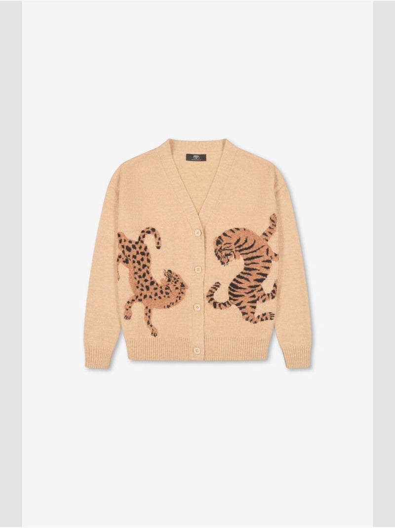 Cardigan tigrea 'le temps des cerises' Beige - Kiabi