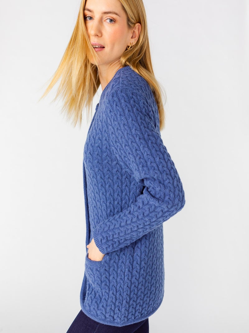 Cardigan torsadé - Damart Bleu - Kiabi