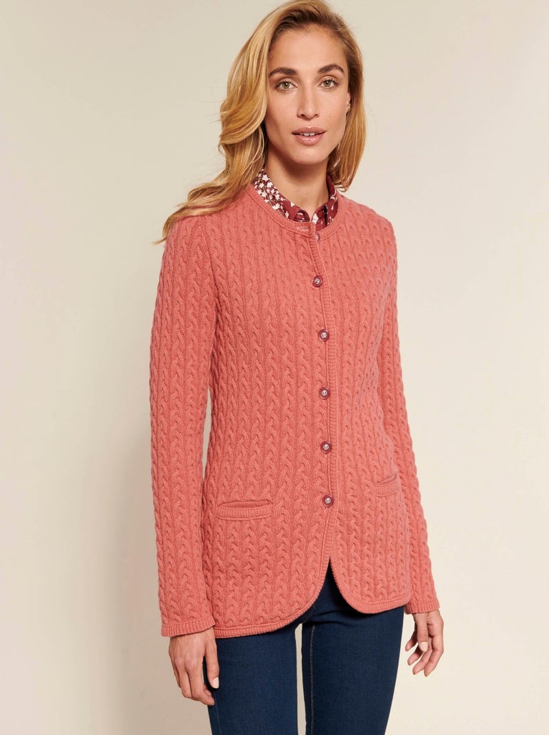 Cardigan torsadé - Damart Rose - Kiabi