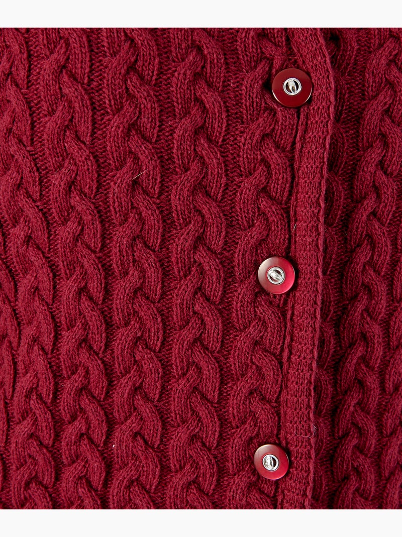 Cardigan torsadé - Damart Rouge - Kiabi