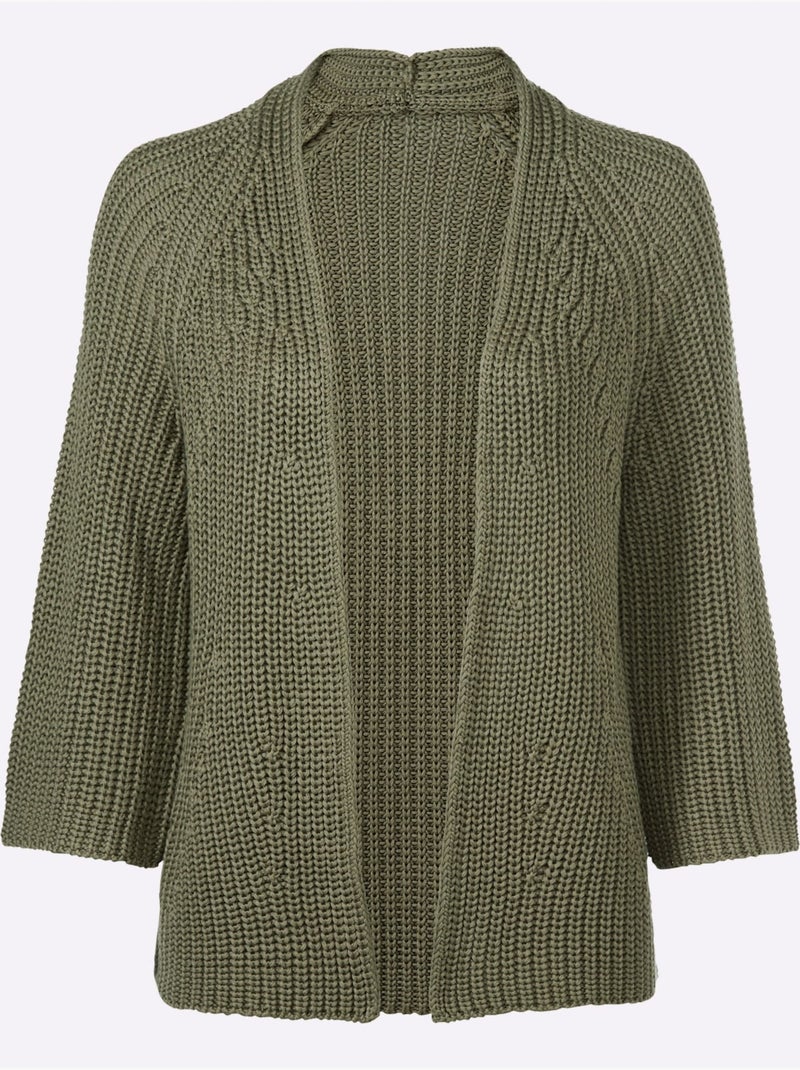 Cardigan Tricot - Taille Standard - Helline Kaki - Kiabi
