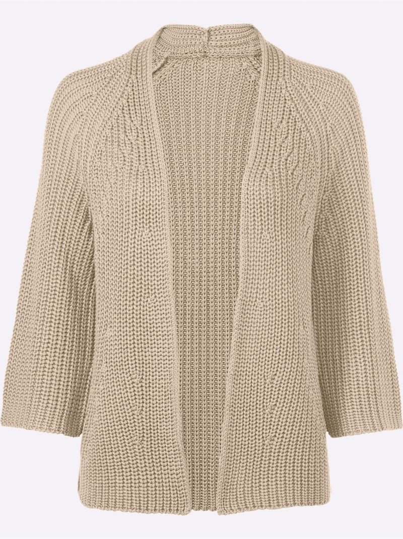 Cardigan Tricot - Taille Standard - Helline Sable - Kiabi