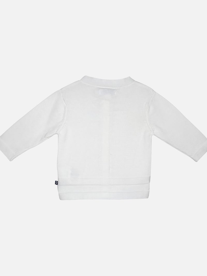 CARDIGAN TRICOT LEIDY TRICOT BEBE Blanc - Kiabi