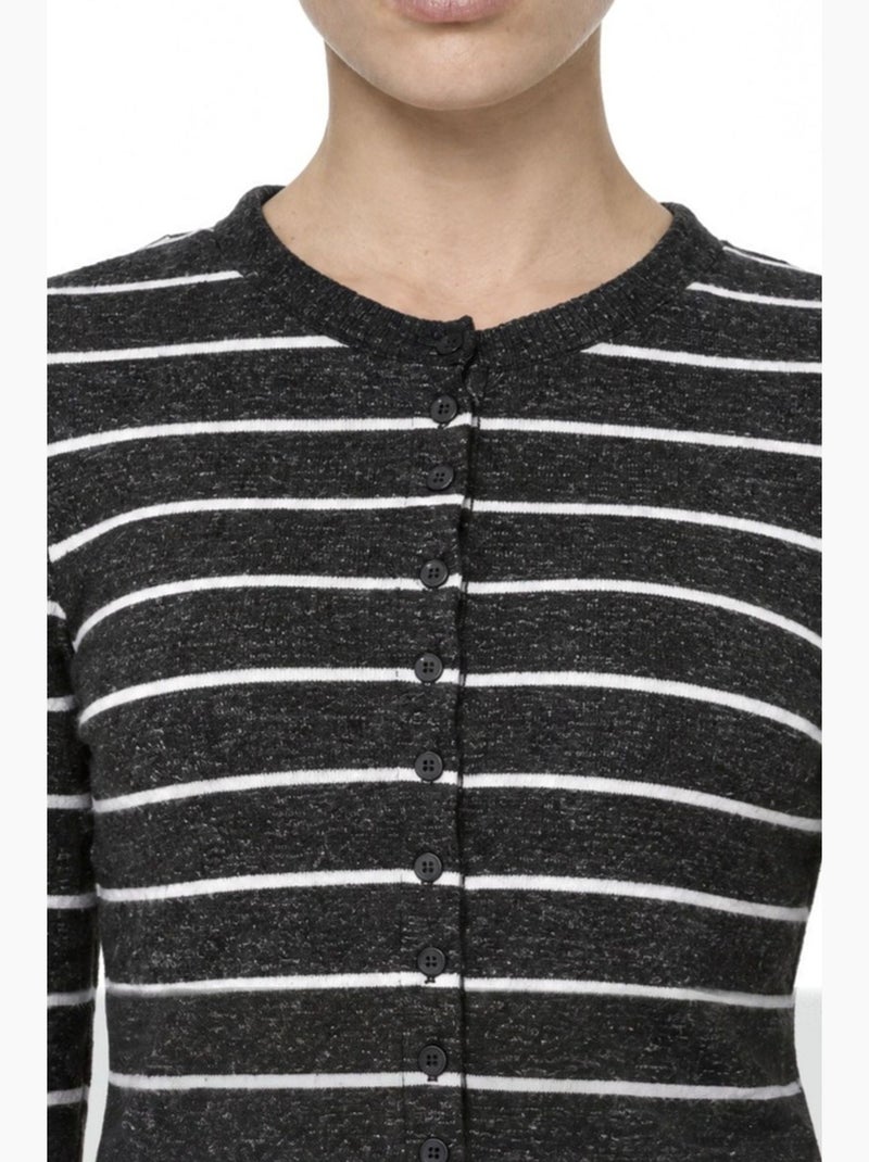 Cardigan tricoté femme busem Gris Noir - Kiabi
