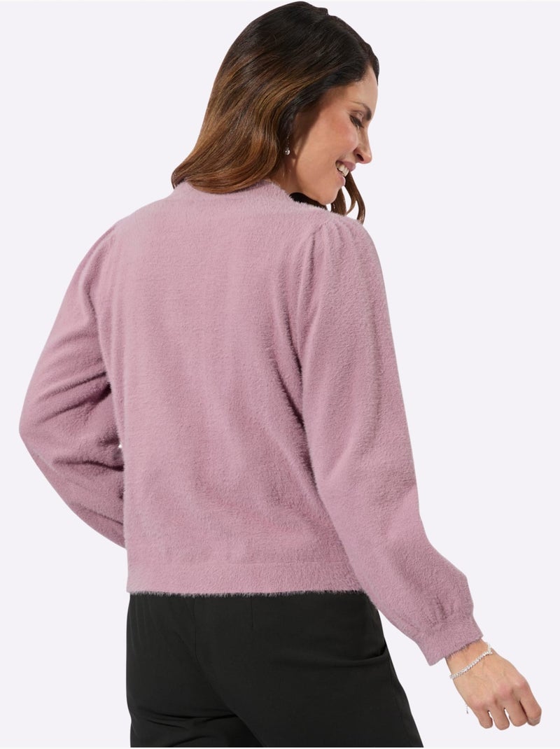 Cardigan Ultra-doux Et Chaud - Taille Standard - Witt Mauve - Kiabi