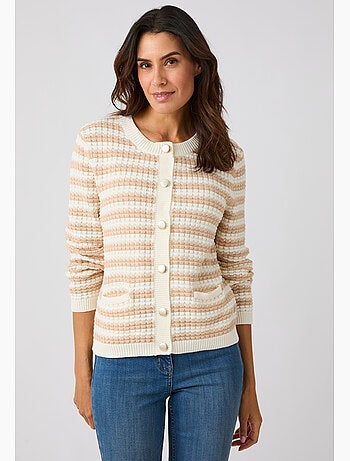 Cardigan uni ou rayé - Damart