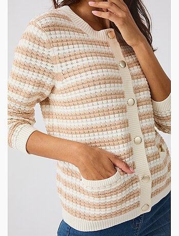 Cardigan uni ou rayé - Damart