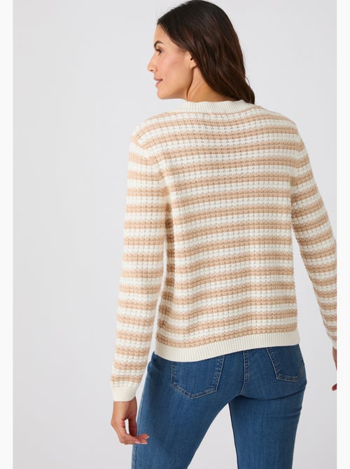 Cardigan uni ou rayé - Damart - Kiabi Cardigan uni ou rayé - Damart - Kiabi