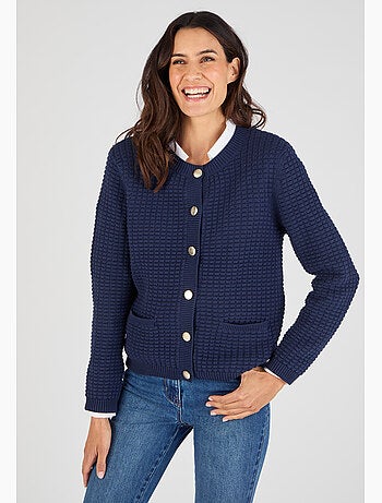 Cardigan uni ou rayé - Damart