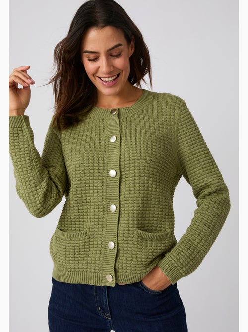 Cardigan uni ou rayé - Damart - Kiabi Cardigan uni ou rayé - Damart - Kiabi