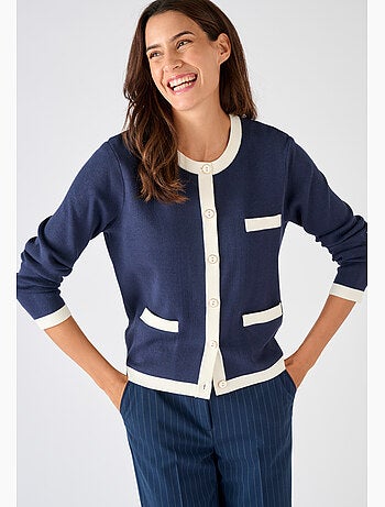 Cardigan-veste bicolore - Damart