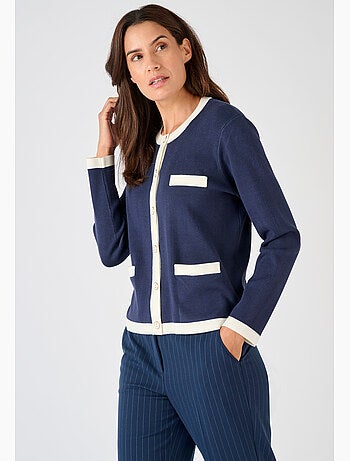 Cardigan-veste bicolore - Damart
