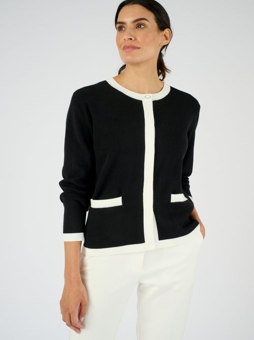 Cardigan-veste bicolore - Damart - Kiabi