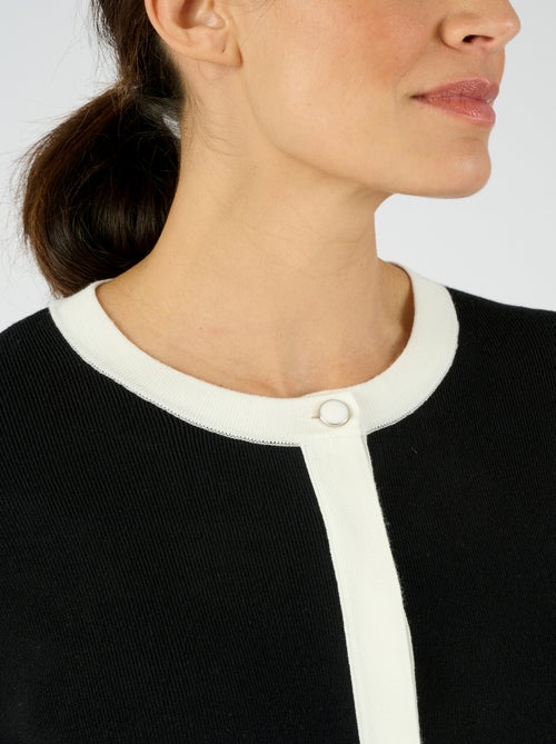 Cardigan-veste bicolore - Damart - Kiabi