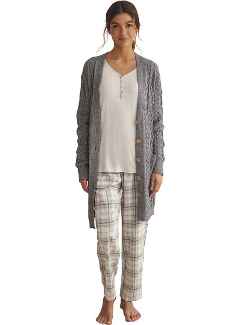 Cardigan veste d'intérieur à boutonnière COMPLEMENTOS - Kiabi