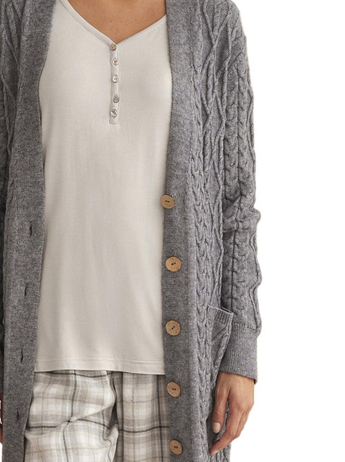 Cardigan veste d'intérieur à boutonnière COMPLEMENTOS - Kiabi