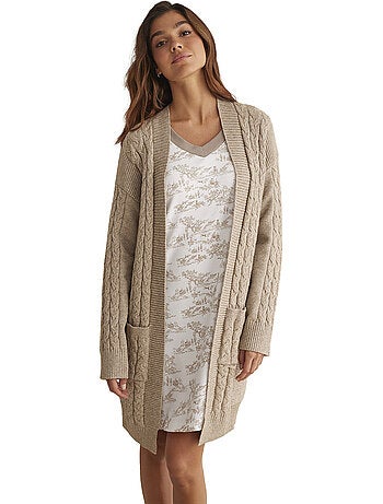Cardigan veste d'intérieur ouverte