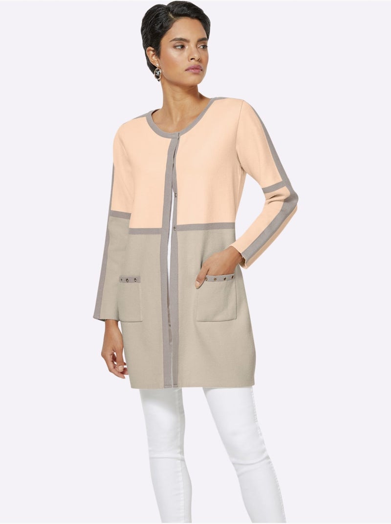 Cardigan Viscose - Taille Standard - helline Gris Beige - Kiabi