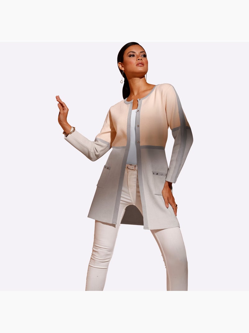 Cardigan Viscose - Taille Standard - helline Gris Beige - Kiabi