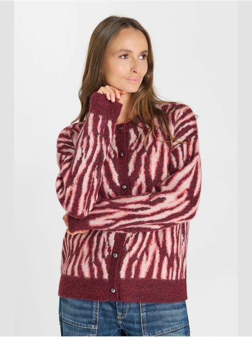 Cardigan zebry 'le temps des cerises' - Kiabi