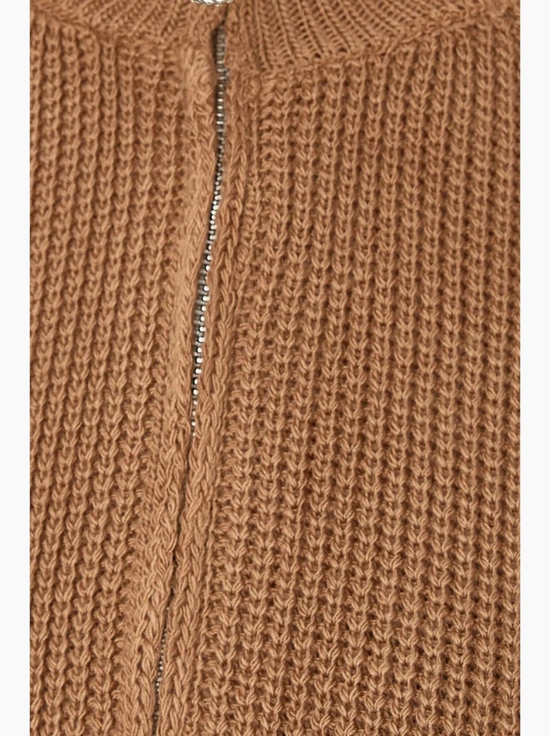 Cardigan zippé hiccup Marron - Kiabi