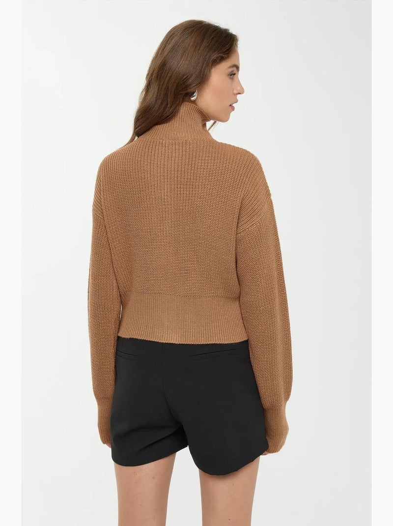 Cardigan zippé hiccup Marron - Kiabi