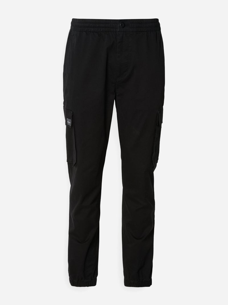 Cargo taille élastique - Calvin Klein Noir - Kiabi
