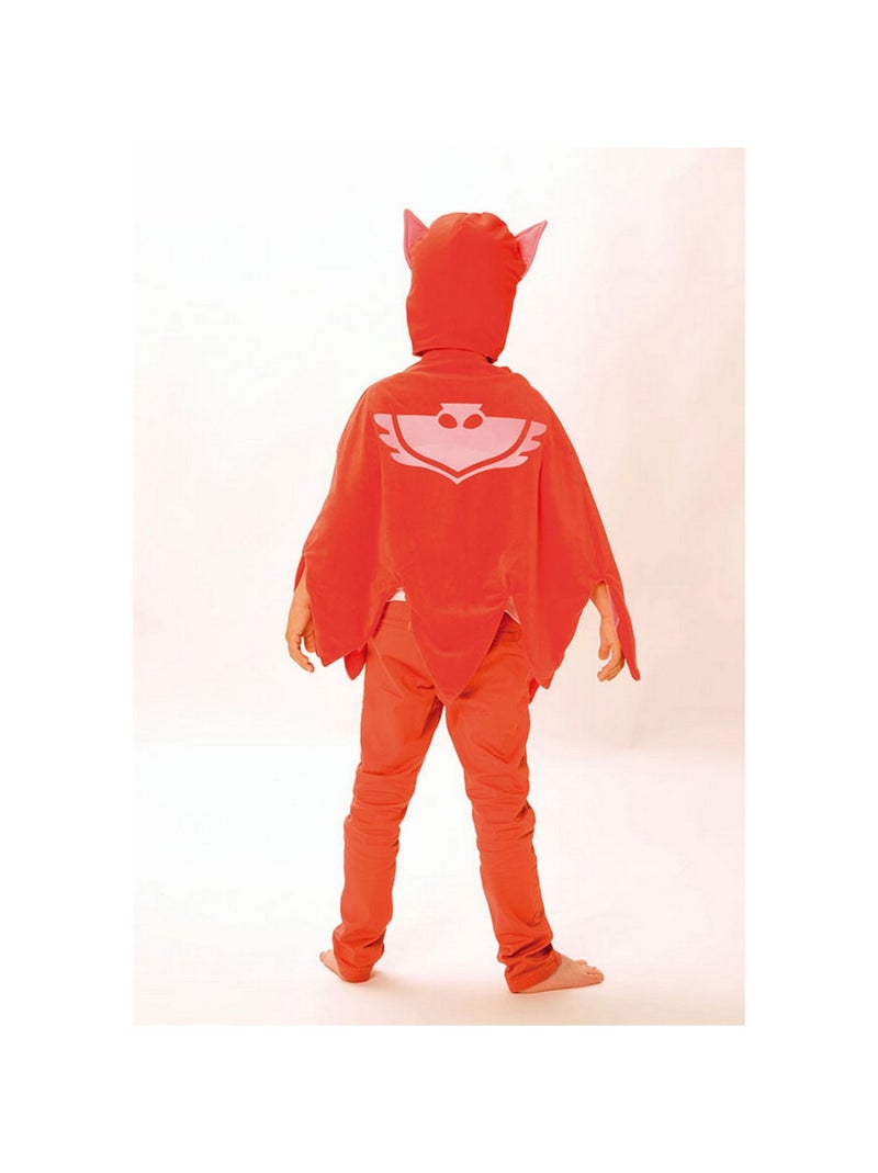 Caritan pyjamasques cape plaid  et  masque bibou rouge 3-7ans Rouge - Kiabi