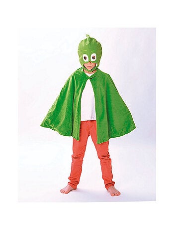 Caritan pyjamasques cape plaid et masque gluglu vert 3-7ans