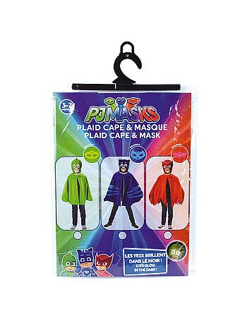 Caritan pyjamasques cape plaid et masque gluglu vert 3-7ans