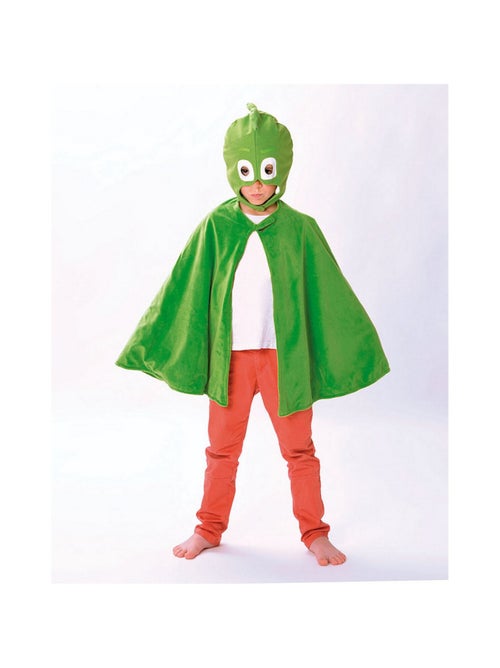 Caritan pyjamasques cape plaid  et  masque gluglu vert 3-7ans - Kiabi
