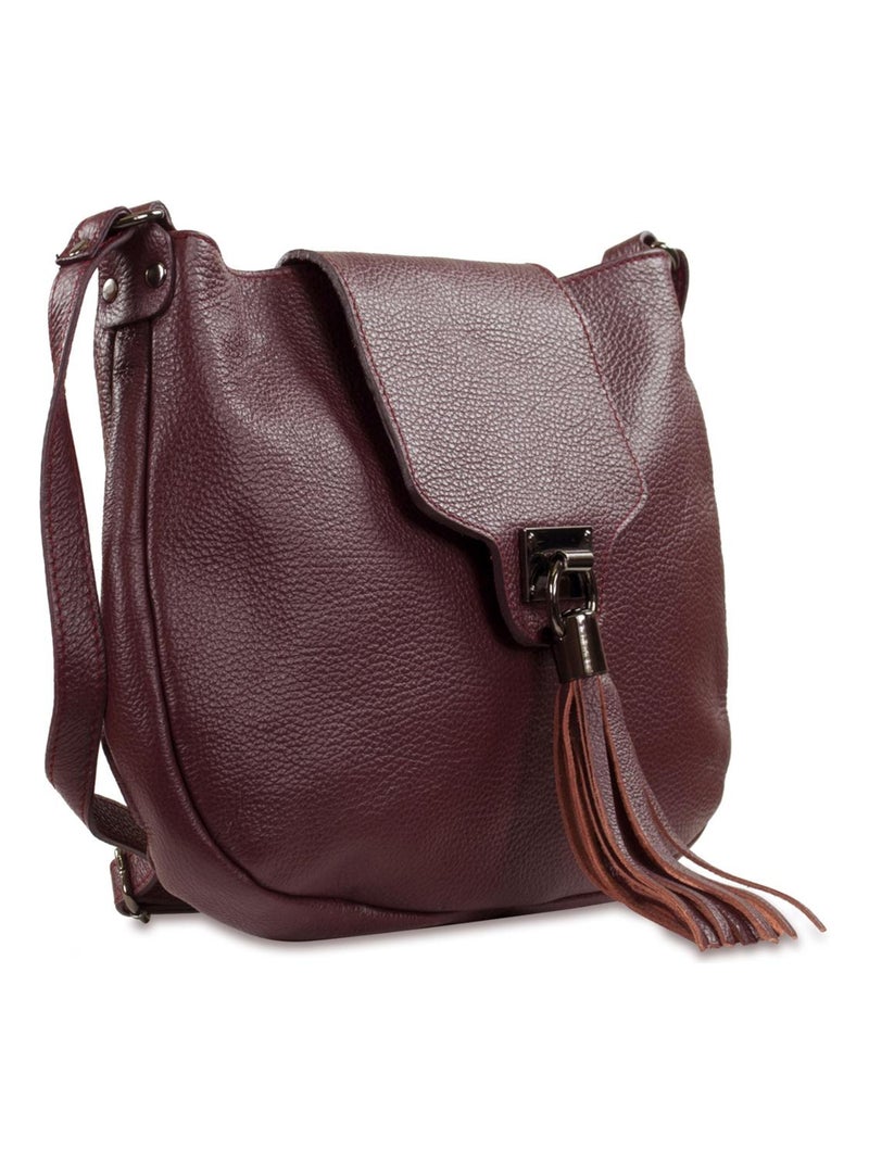 CARLA BELOTTI - Sac à main ORIANE 24 cm Bordeaux - Kiabi