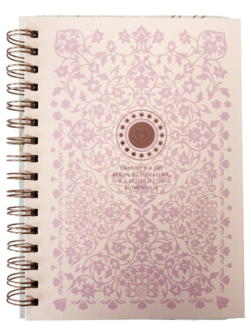 Carnet à grande spirale petit messager rose 21.6 cm Rose - Kiabi