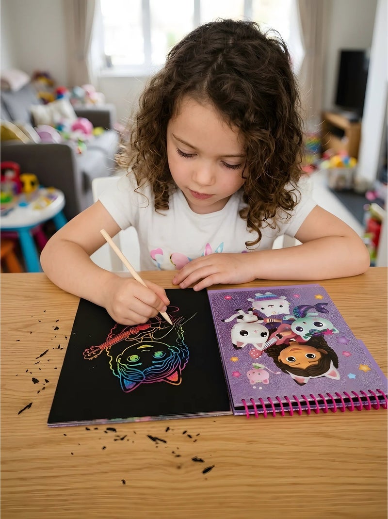 Carnet à gratter avec stylo pailleté gabby et la maison magique dreamworks Rose - Kiabi