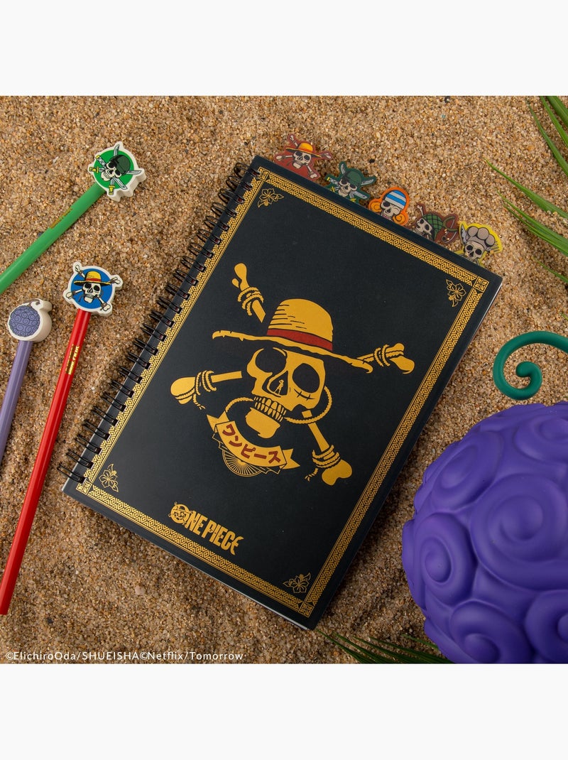 Carnet à Onglets Pirates du Chapeau de Paille - One Piece Noir - Kiabi