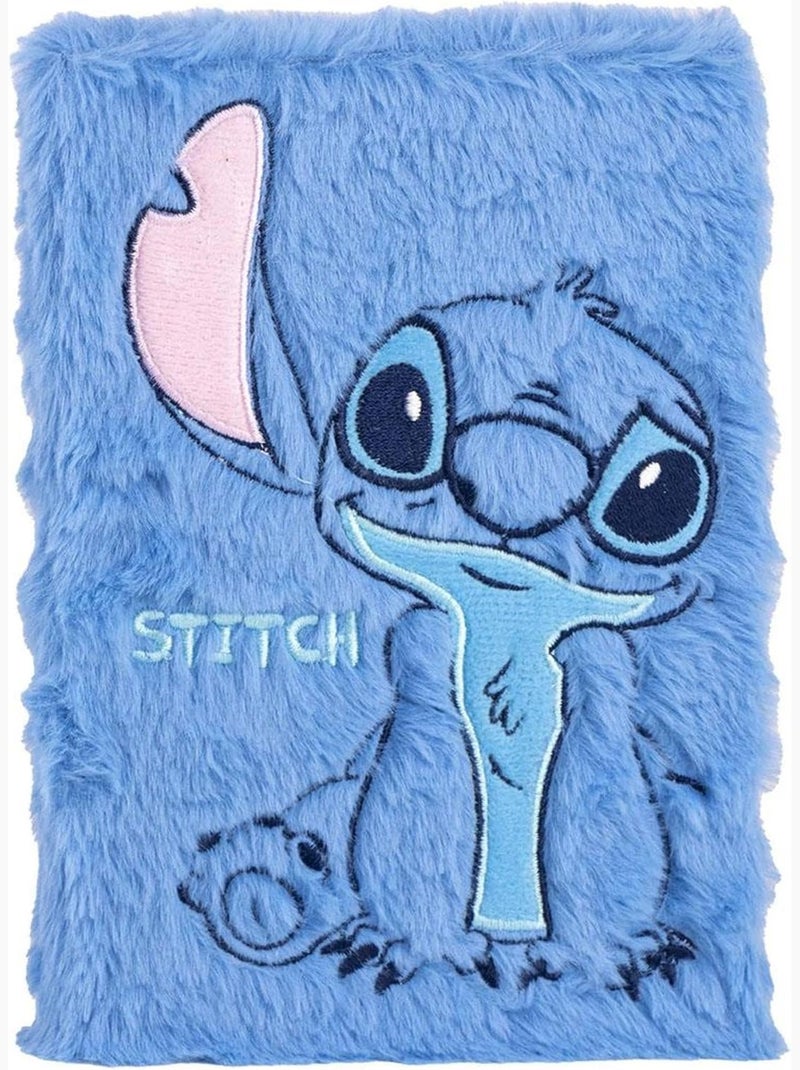 Carnet A5 - Stitch - Disney - Couverture Polaire Bleu - Kiabi