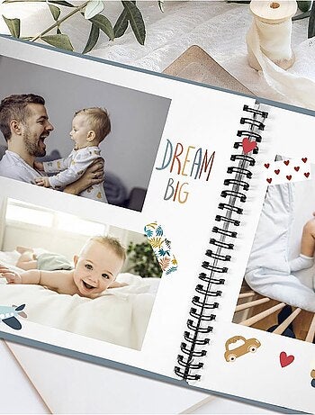 Carnet Album Photos Premiers Souvenirs Bleu