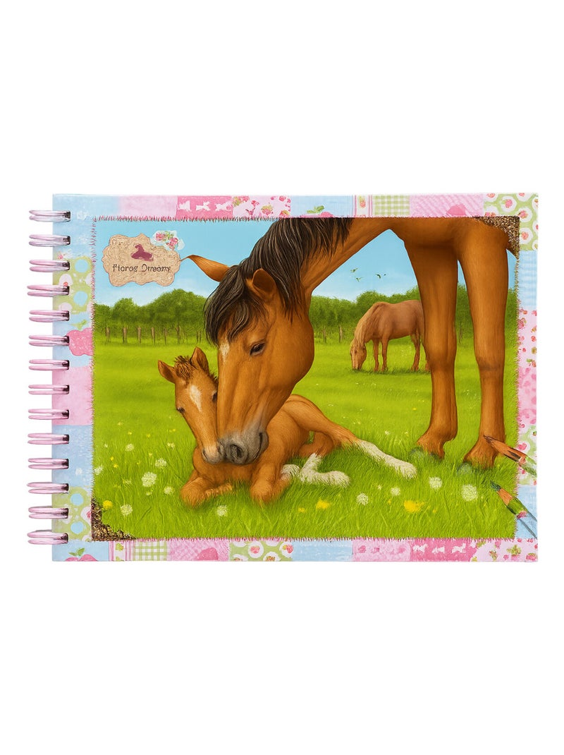 Carnet Atelier de création chevaux Vert - Kiabi