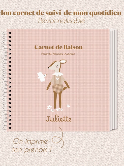 Carnet de liaison Faon liberty - 54 pages - Kiabi