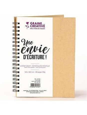 Carnet Kraft Spirales Papier Blanc Et Pois 130 X 180 Cm - Kiabi