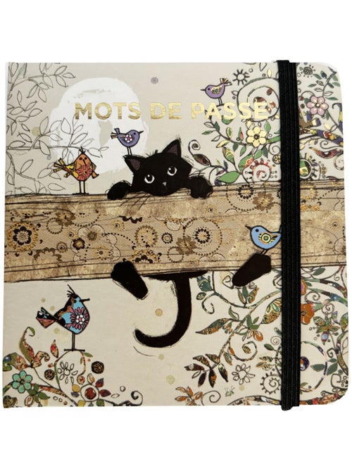 Carnet répertoire à mots de passe chaton  96 pages - Kiabi
